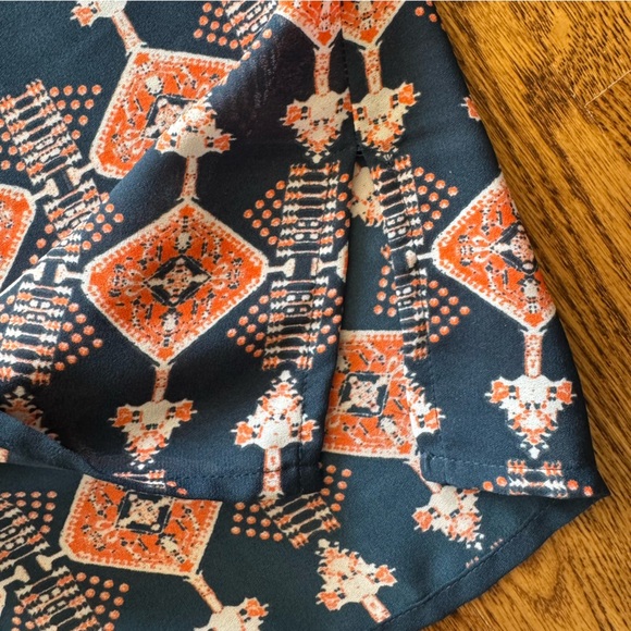 Violet & Claire Boho tunic navy and orange 3/4 sleeve women’s 3X - Picture 3 of 7